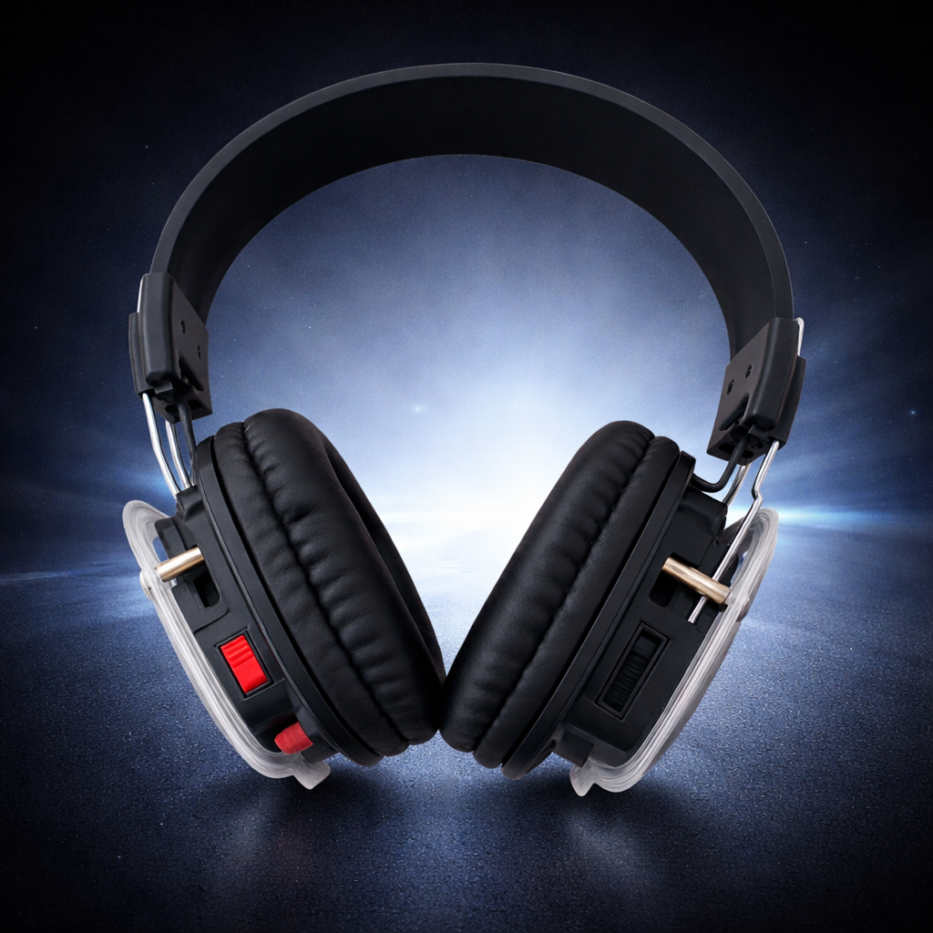 LED Silent Disco Headphones (Includes 3 Transmitters)